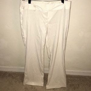 White striped classy stretch pants size 10